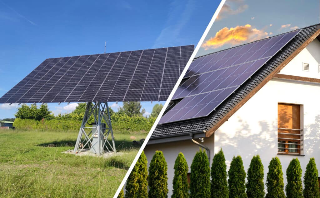 Illustration Tracker solaire vs panneau photovoltaique
