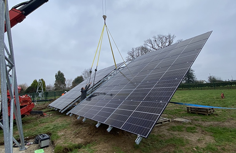 Installation d'un tracker solaire
